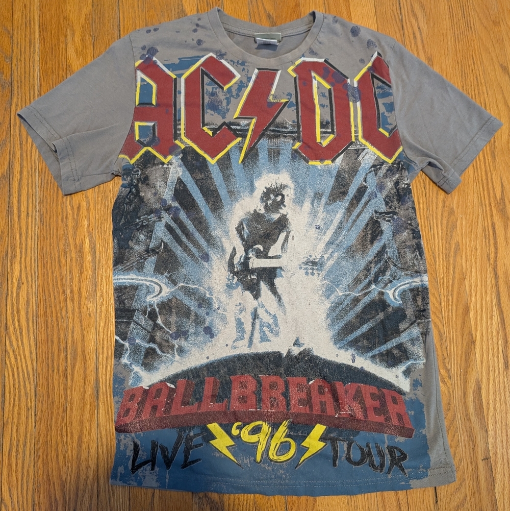 AC/DC Ballbreaker 1996 Tour All-Over Print Graphic Tee -modern reprint- Size S